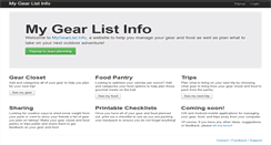 Desktop Screenshot of mygearlist.info