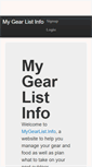 Mobile Screenshot of mygearlist.info